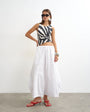 Topshop techy horseshoe trouser in white