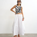 Topshop techy horseshoe trouser in white