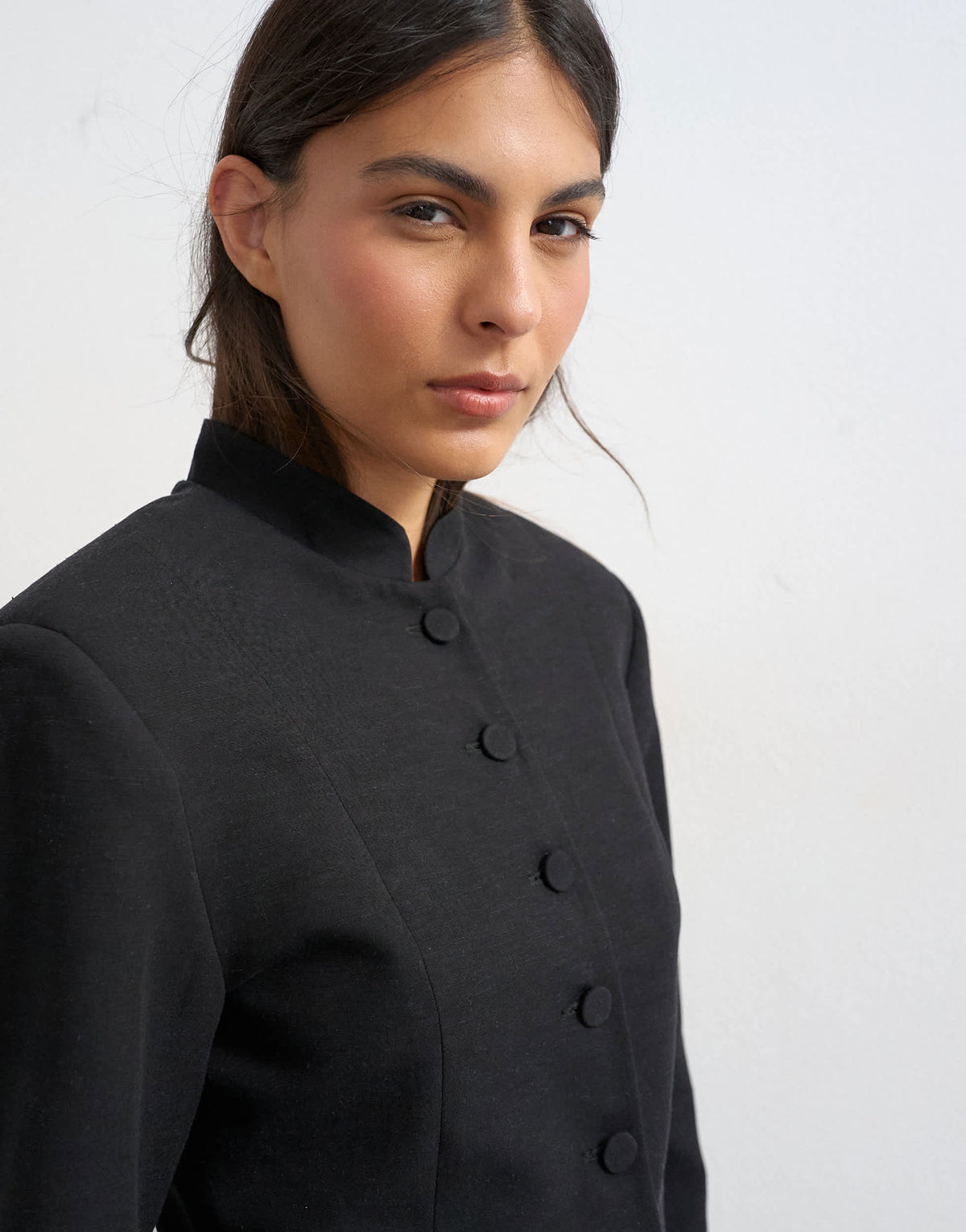 Topshop co ord drummer jacket in black