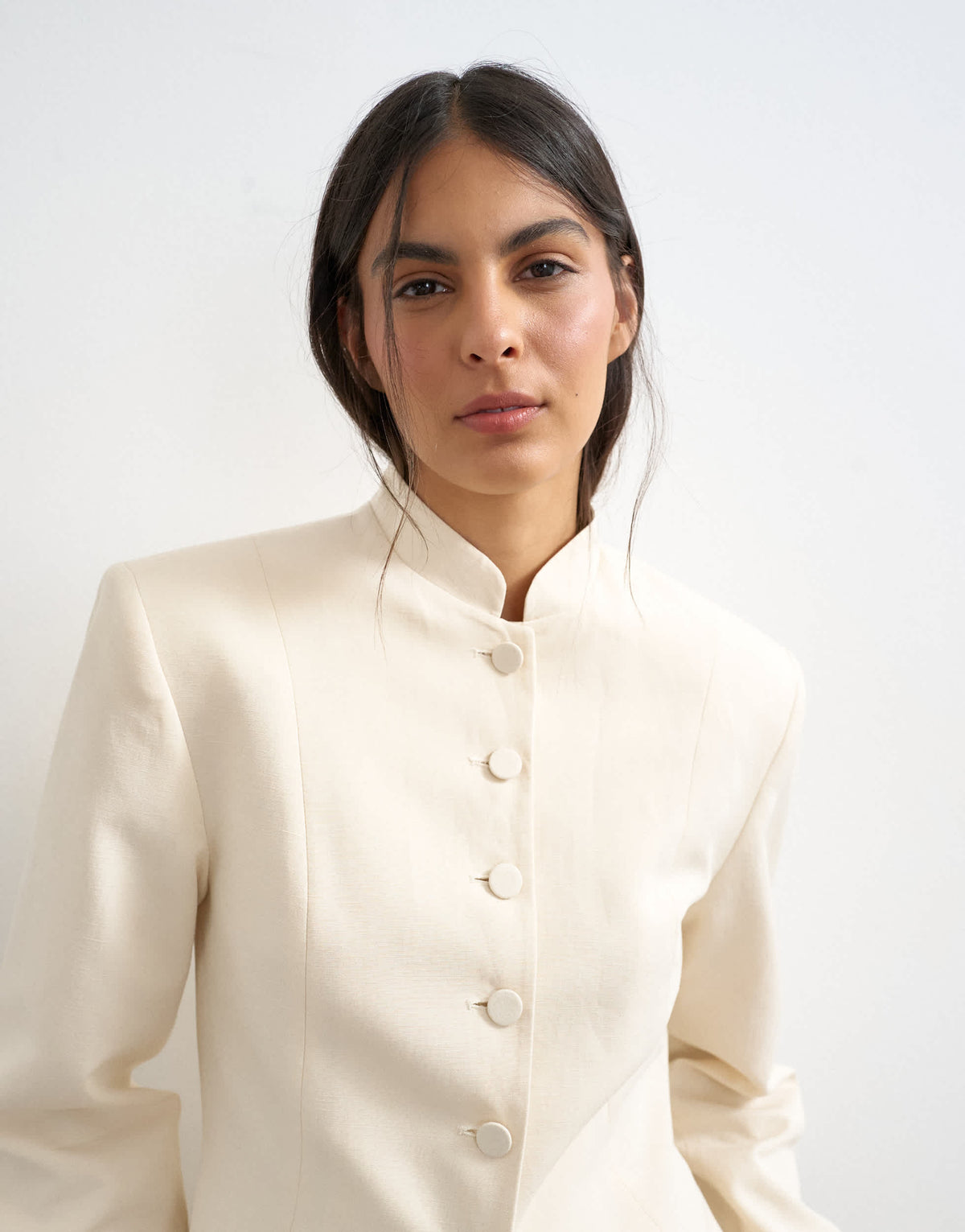 Topshop co ord drummer jacket in ecru
