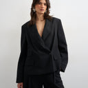 Topshop multipocket blazer in black