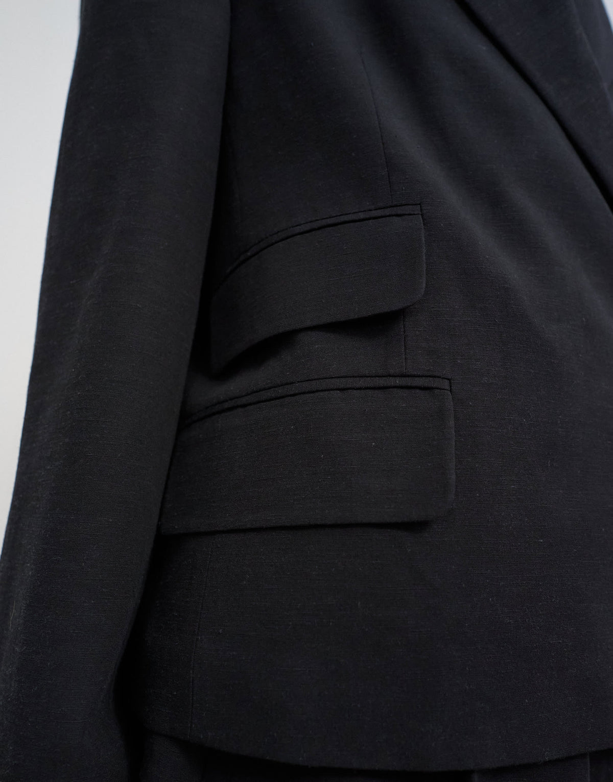 Topshop multipocket blazer in black
