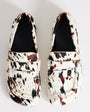 Topshop Daniel flat square toe loafer in animal print hair on real leather