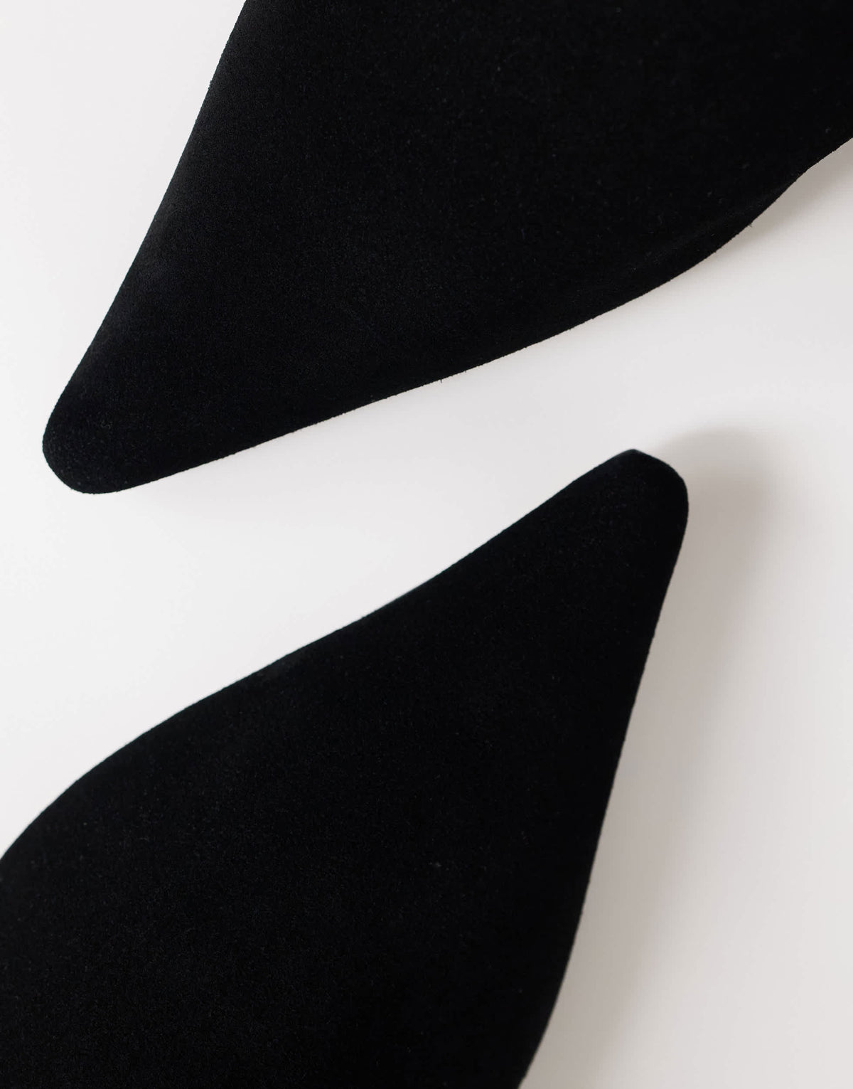 Topshop Dawn real suede flat pointed shoe in black