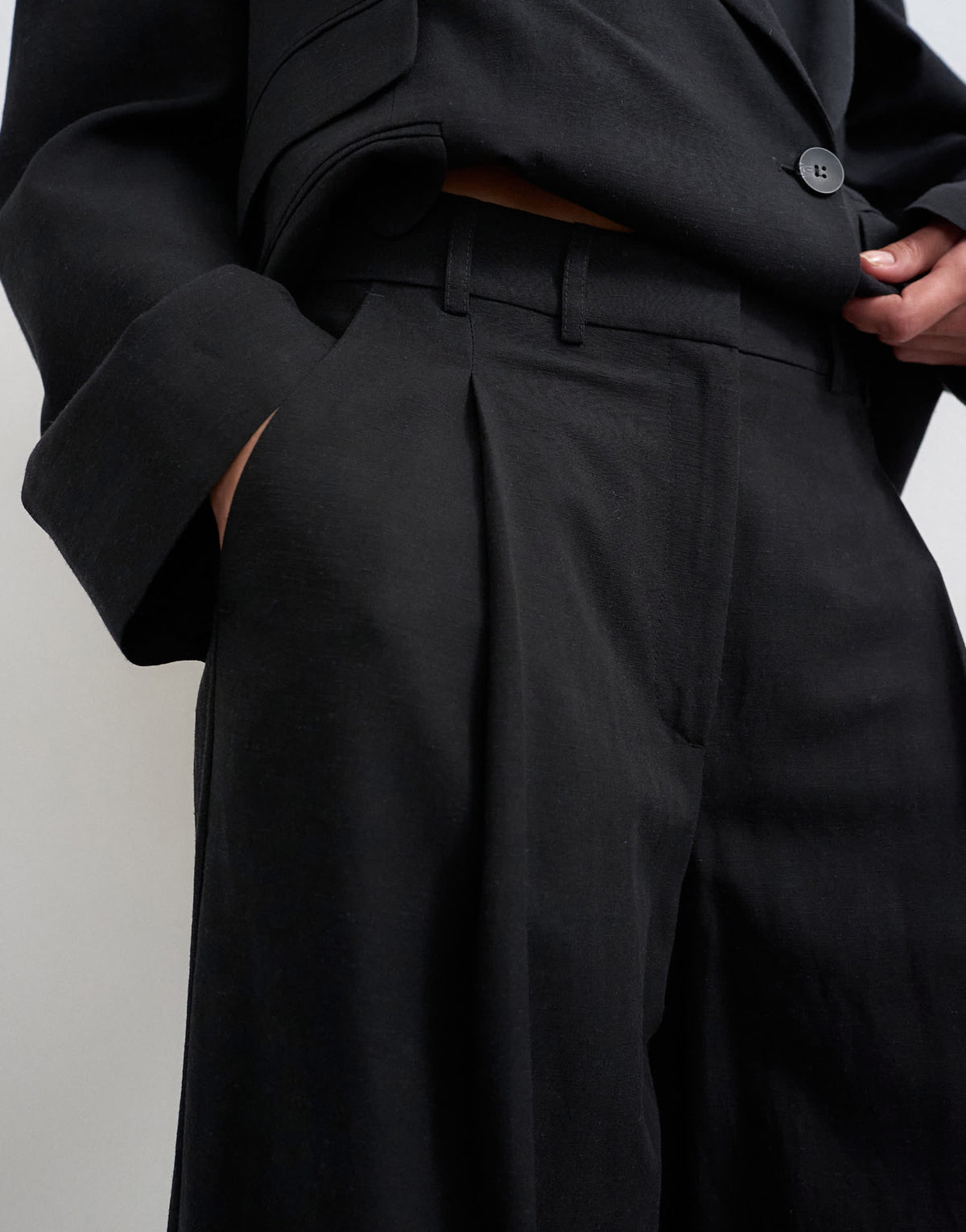 Topshop low slung culotte in black