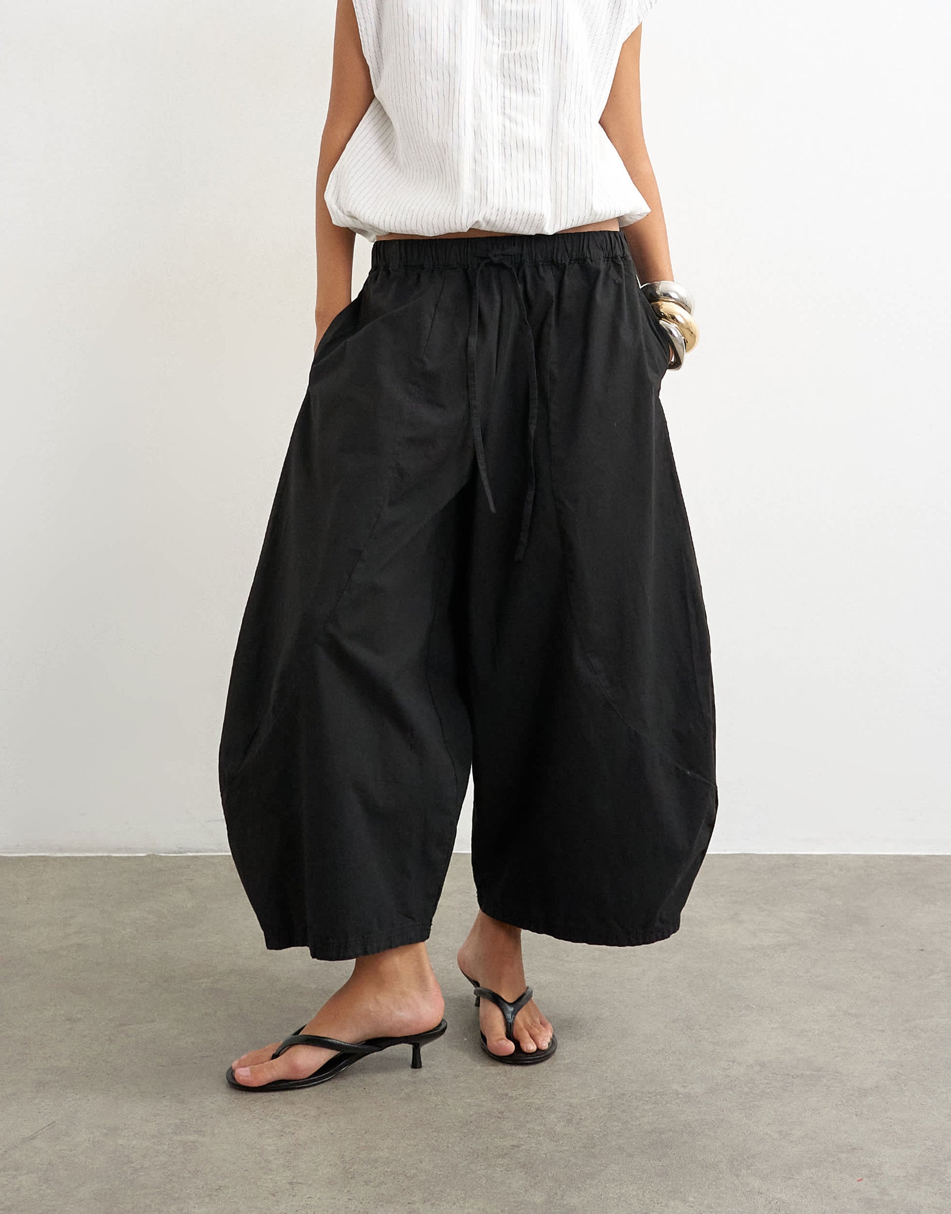 Topshop techy horseshoe trouser in black
