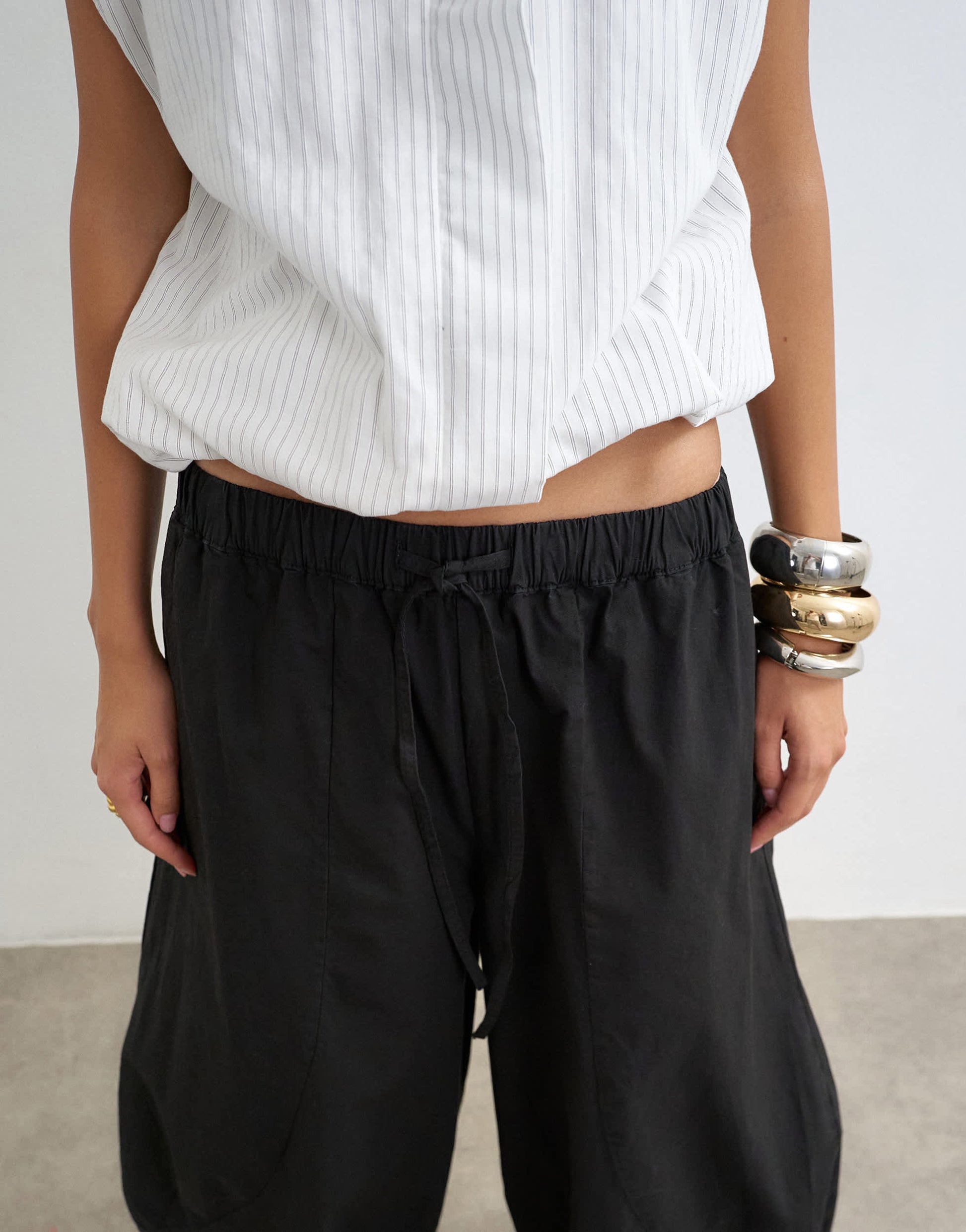 Topshop techy horseshoe trouser in black