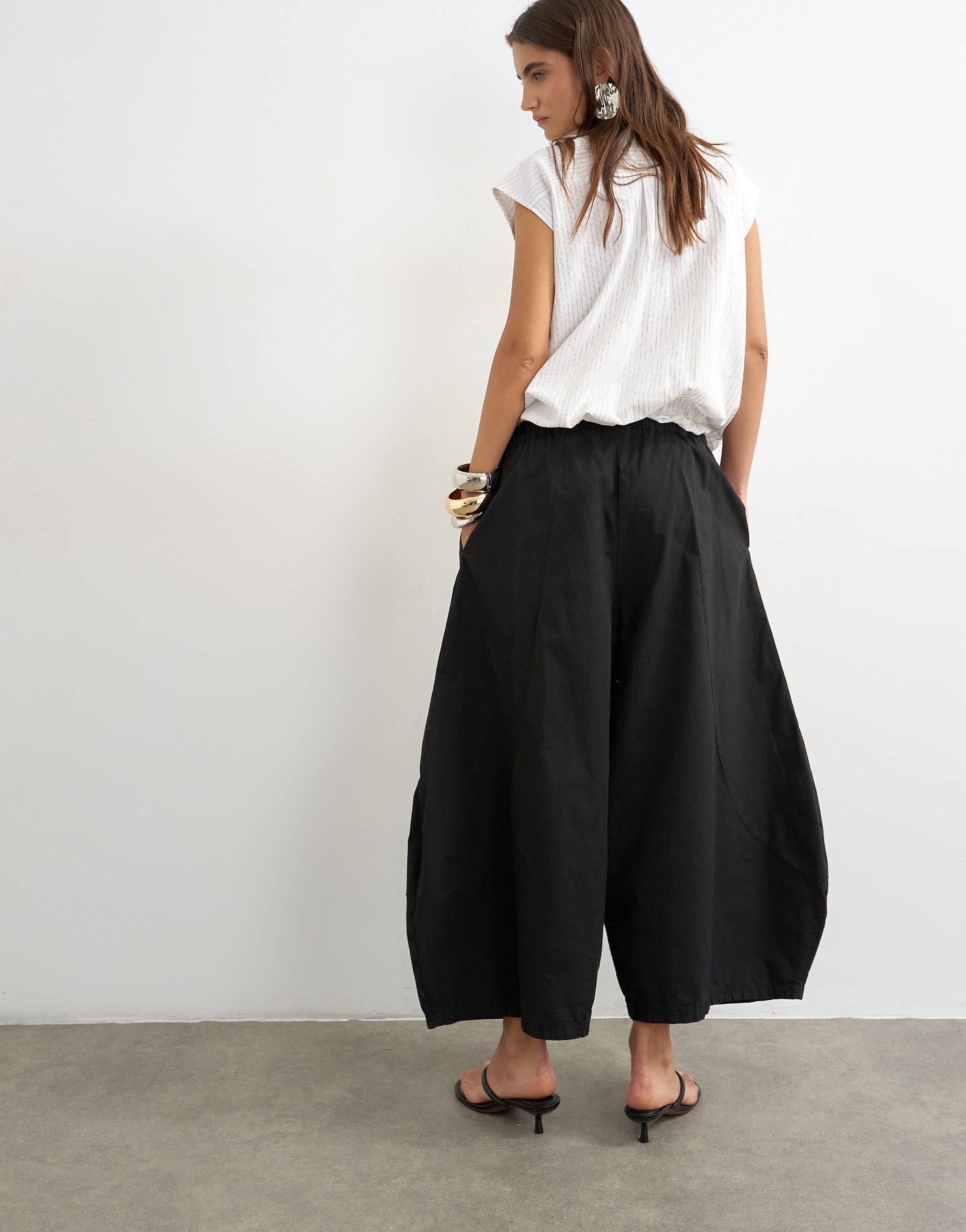 Topshop techy horseshoe trouser in black