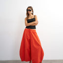 Topshop techy horseshoe trouser in red