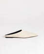 Topshop Dawn real suede flat pointed shoe in sand