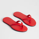 Topshop Sky real leather toe thong sandal in red