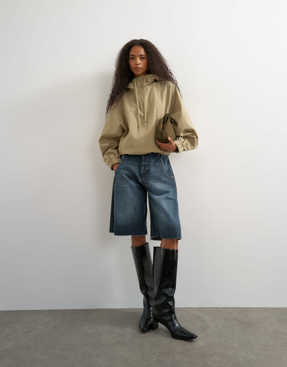 Topshop check cargo jacket in check
