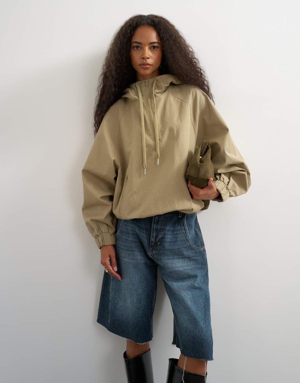 Topshop check cargo jacket in check