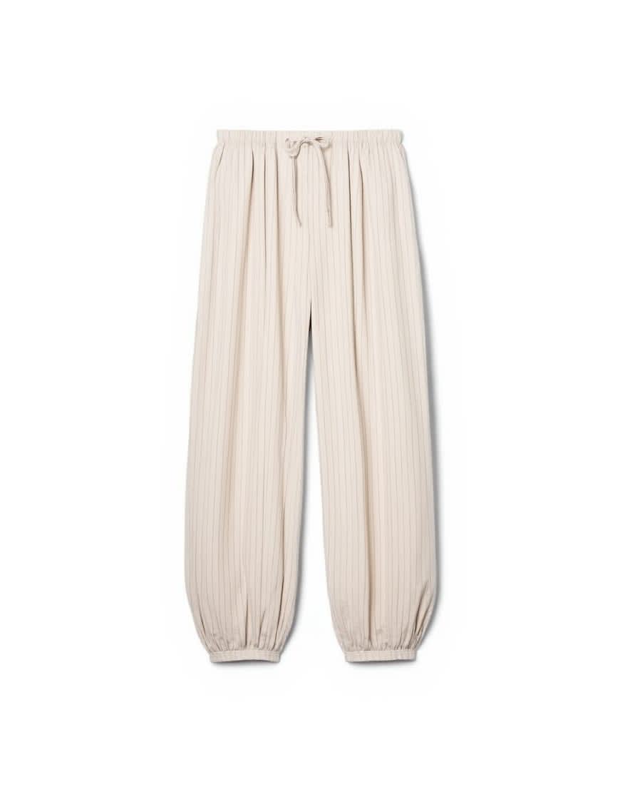 Topshop co ord modal balloon trouser in ivory stripe