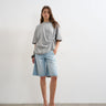 T-shirt gris chiné noué à torsade Topshop