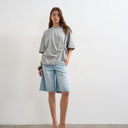 Topshop knot twist t-shirt in grey marl