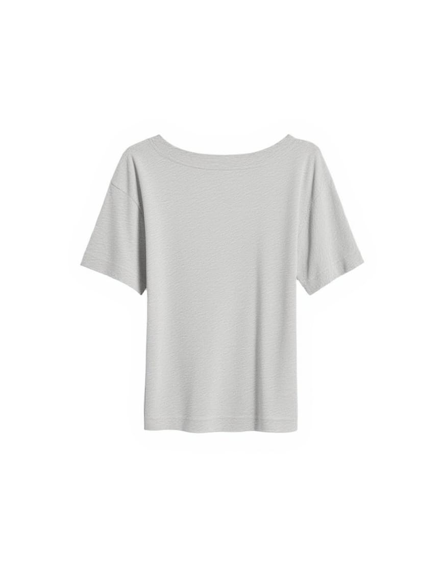 Topshop fallen shoulder t-shirt in grey marl