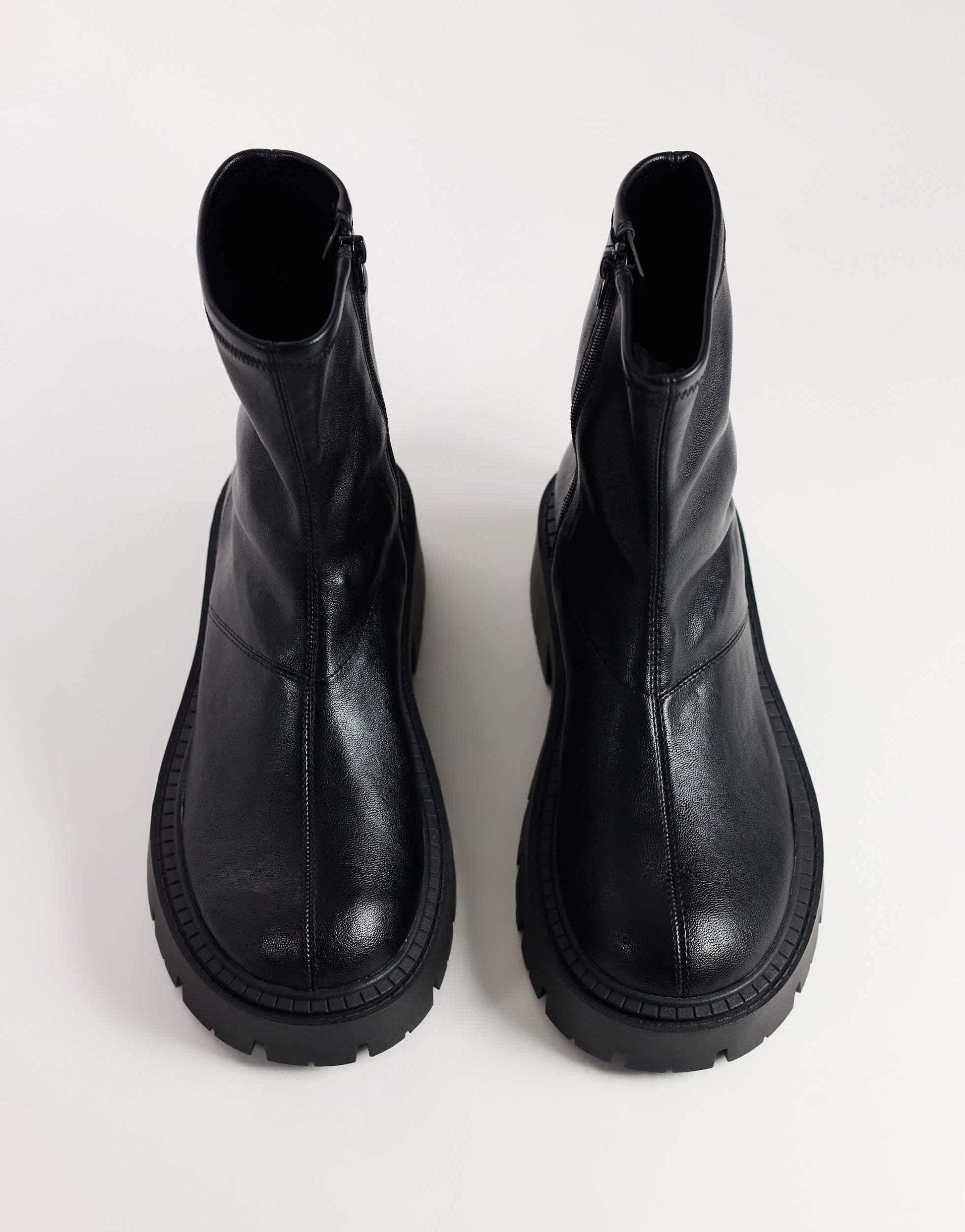 Topshop Liam chunky sock boot in black