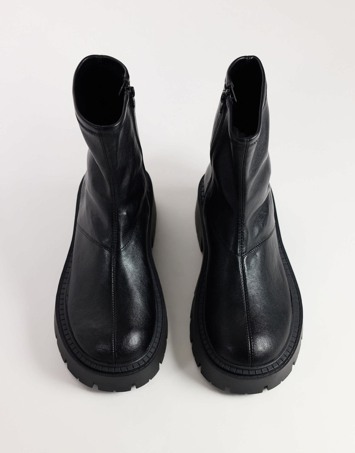 Topshop Liam chunky sock boot in black