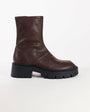 Topshop Liam chunky sock boot in chocolate