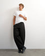 Topman barrel fit trouser in black