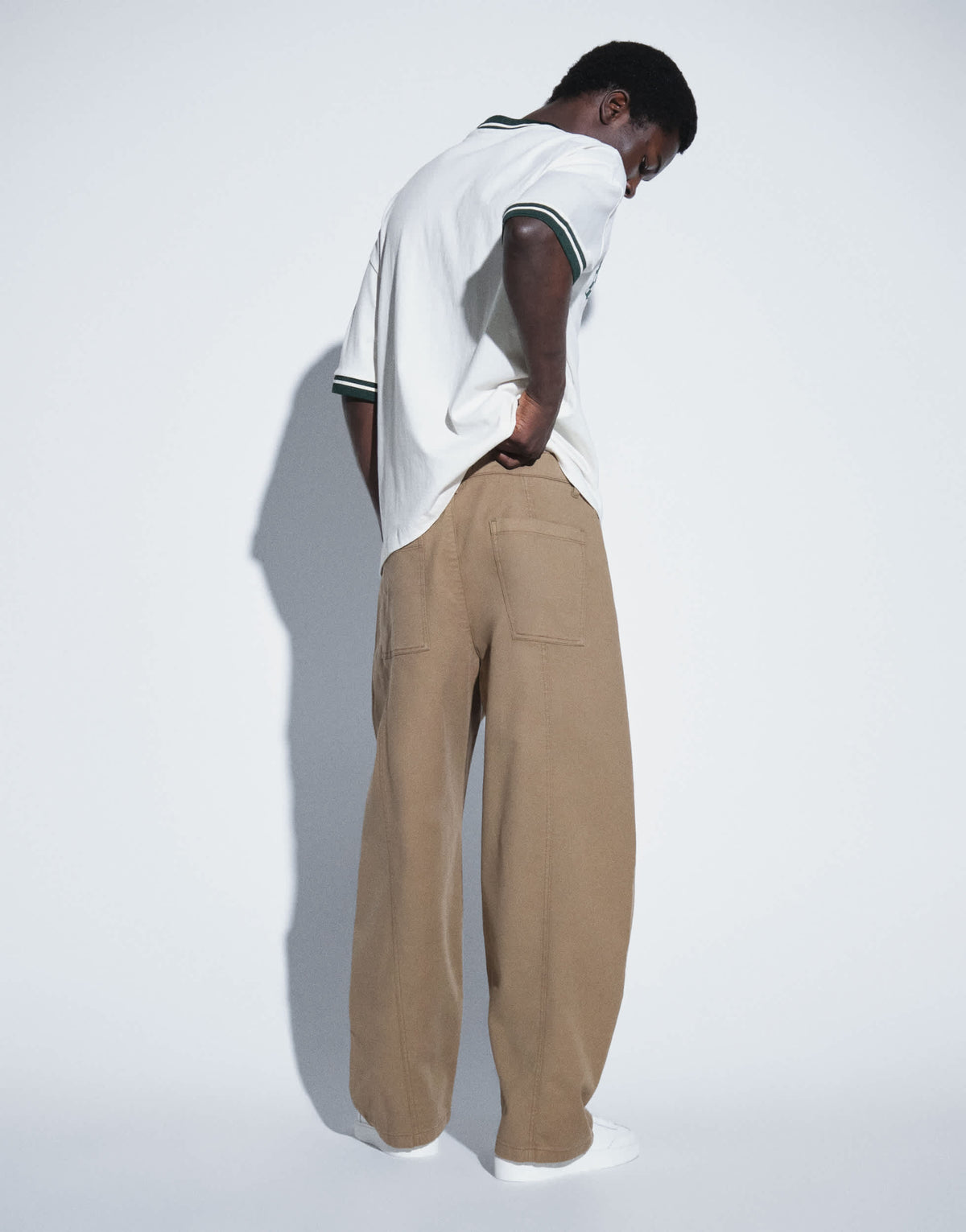 Topman barrel fit trouser in tan