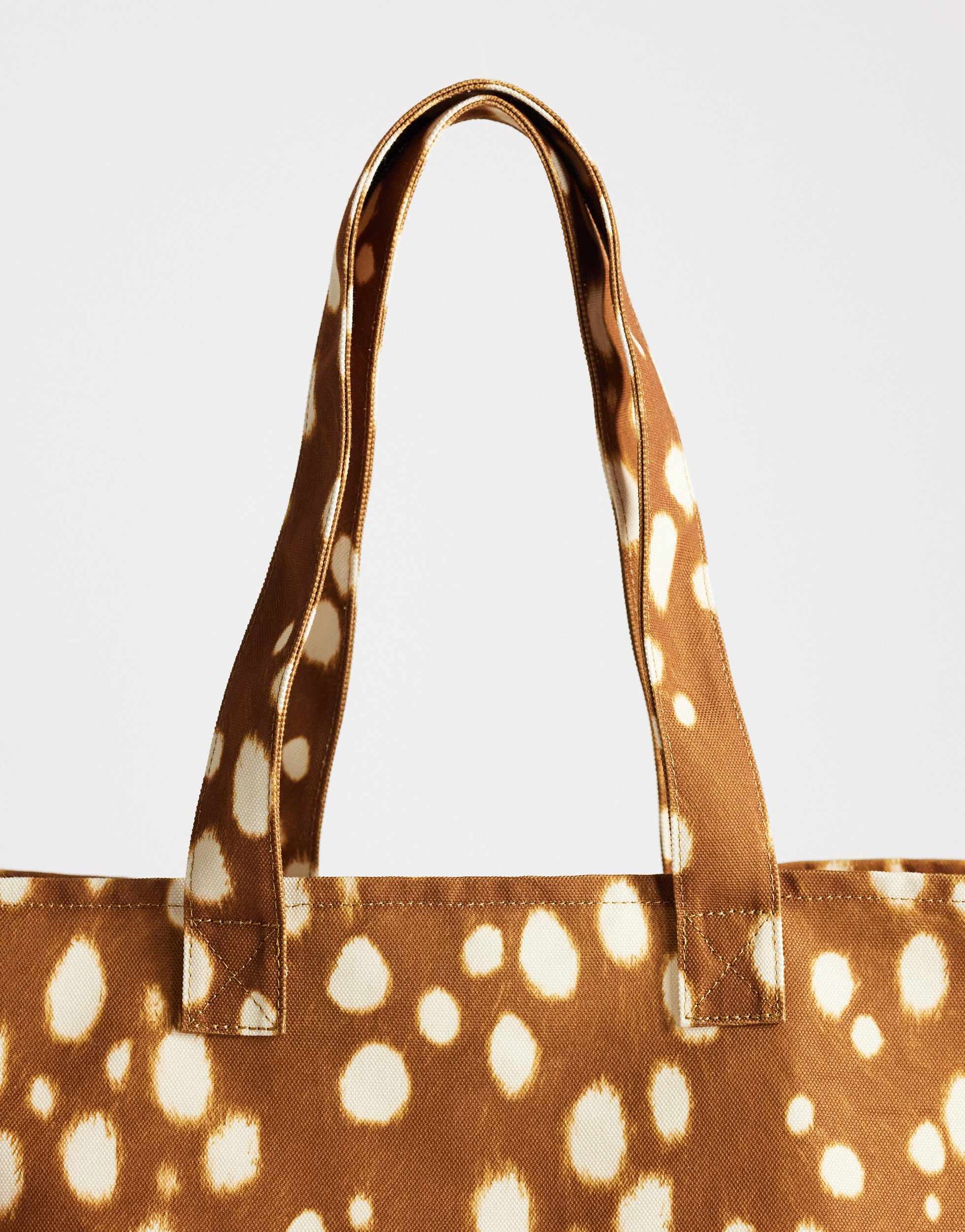 Topshop large canvas tote in deer print