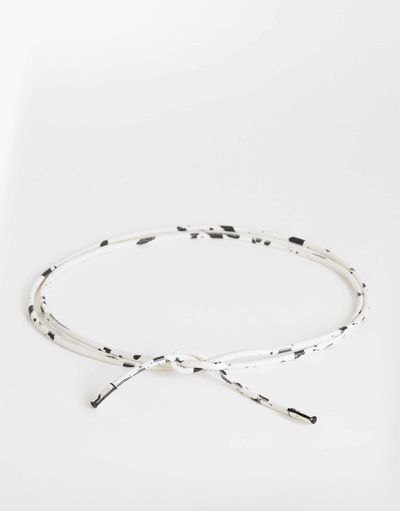 Topshop cord style belt in dalmatian print