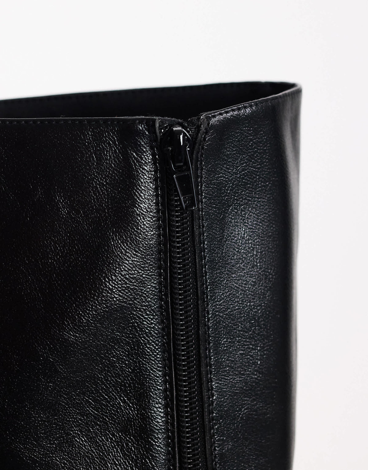 Topshop Troy kitten heel knee high boot in black