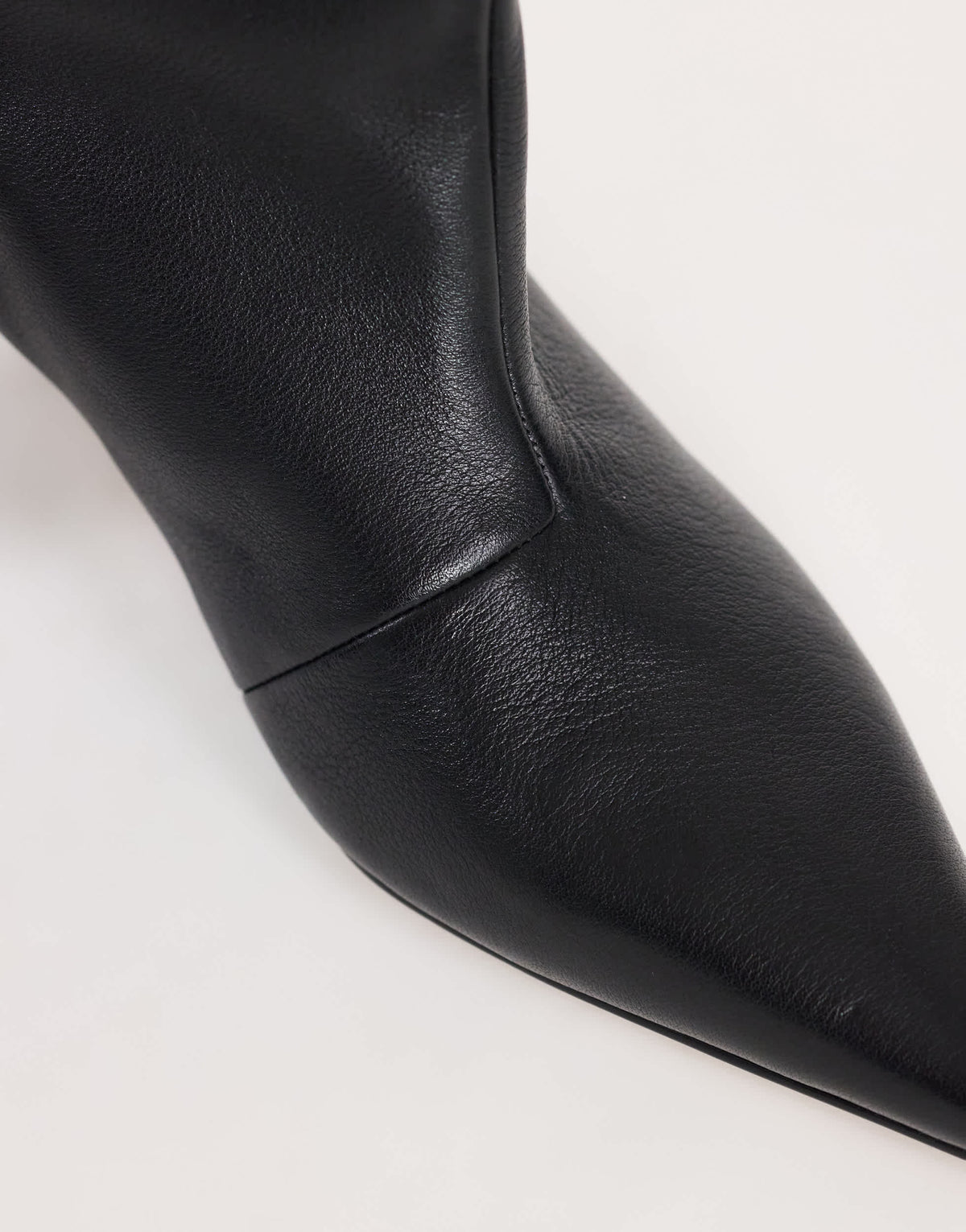 Topshop Tina real leather kitten heel knee boot in black