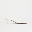 Topshop Axel toe thong mid heel sandal in white
