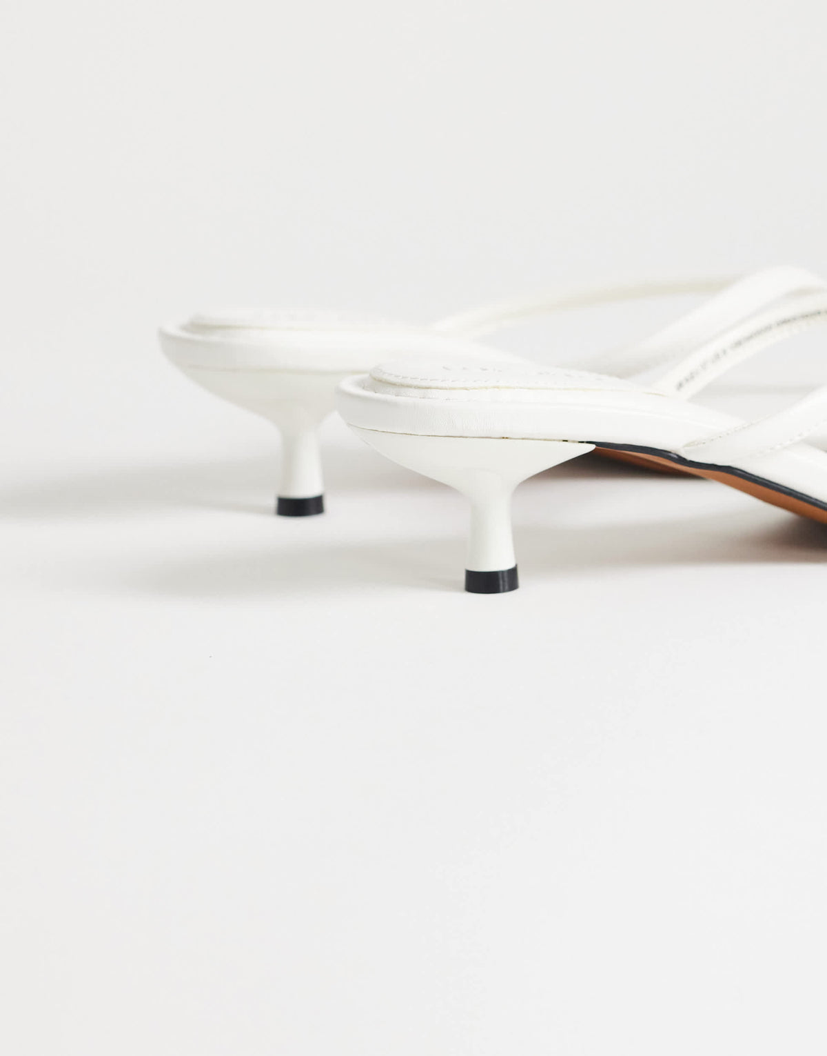Topshop Axel toe thong mid heel sandal in white
