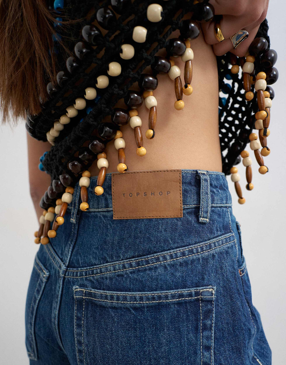 Topshop denim Editor short in rich blue
