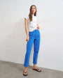 Topshop Mom high rise loose fit jean in cobalt
