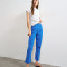 Topshop Mom high rise loose fit jean in cobalt