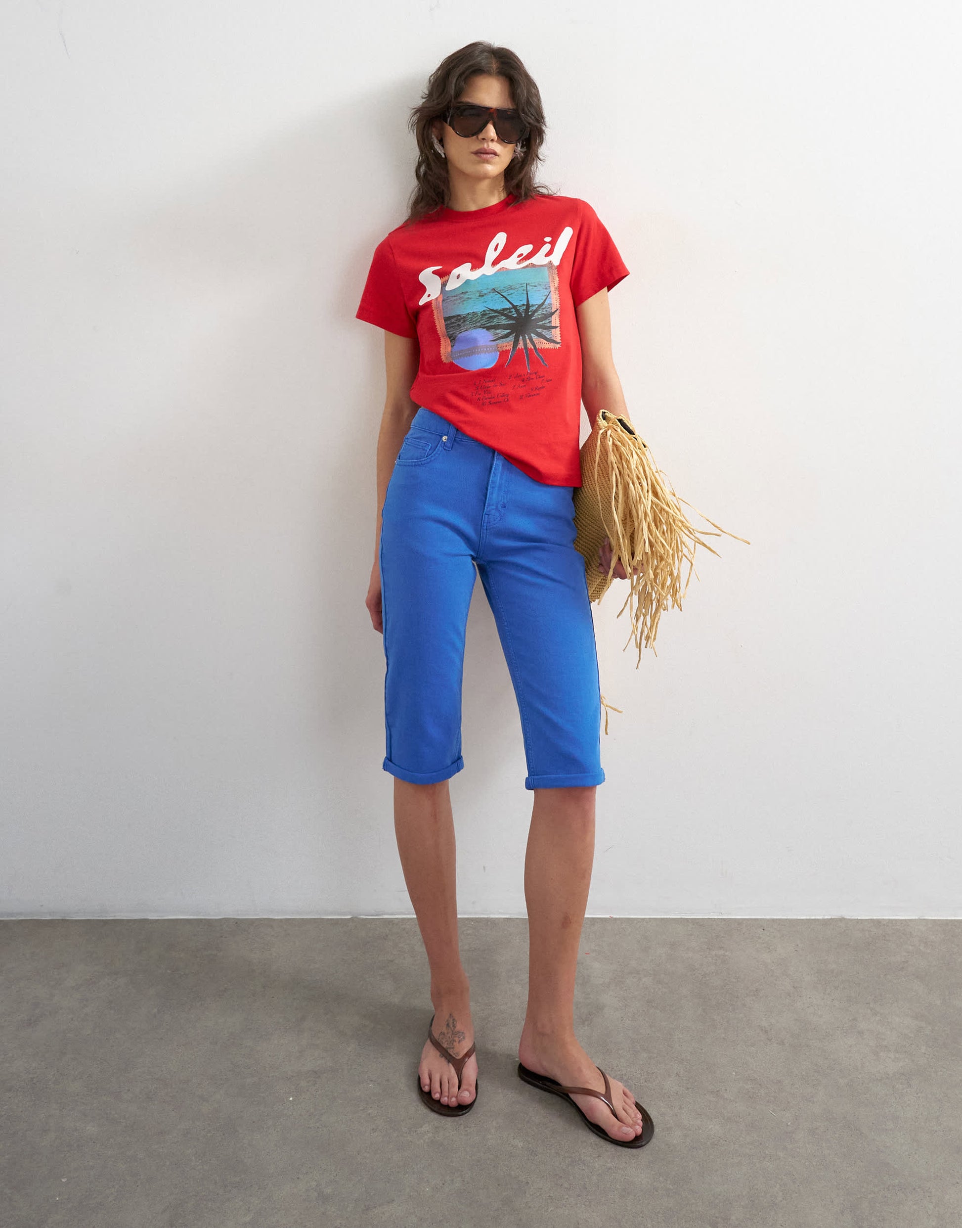 Topshop capri comfort stretch jean in cobalt