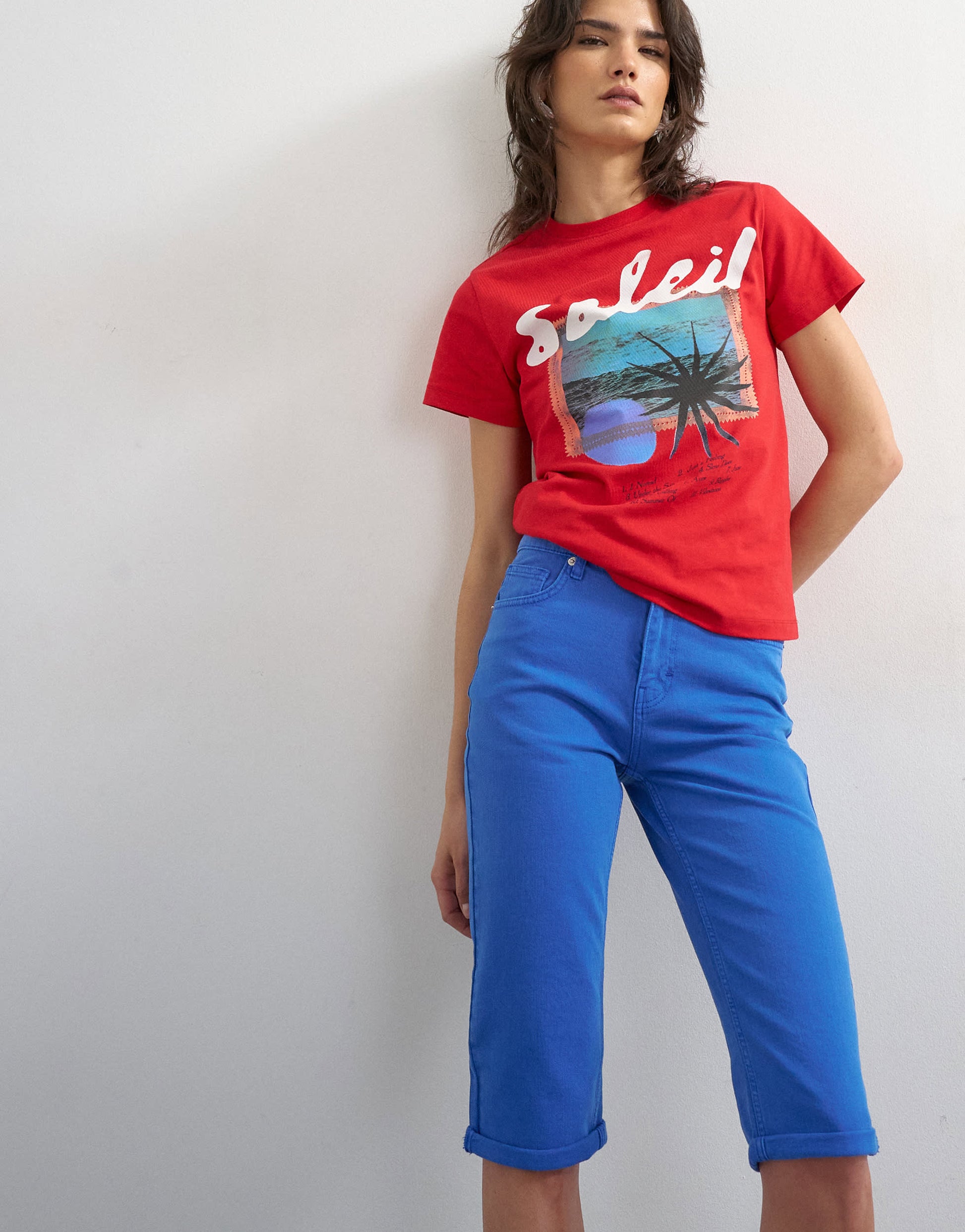 Topshop capri comfort stretch jean in cobalt