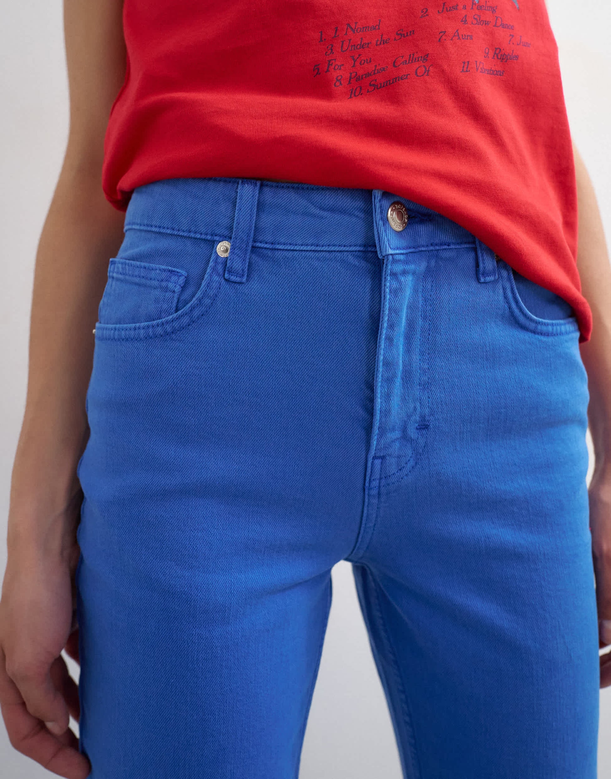 Topshop capri comfort stretch jean in cobalt