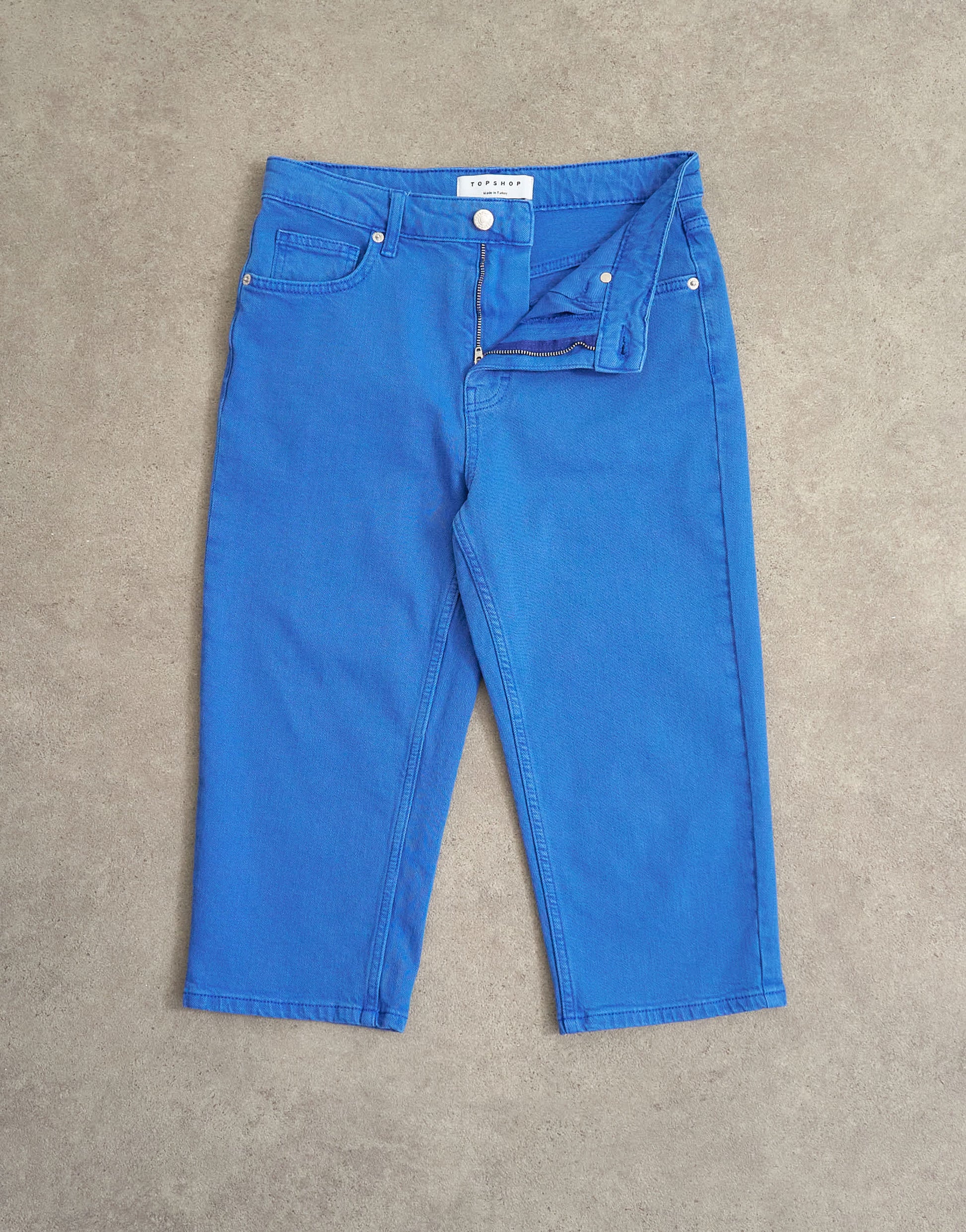 Topshop capri comfort stretch jean in cobalt