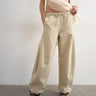 Topshop pull on barrel jean in oat