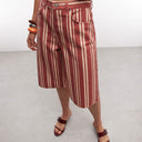 Short bermuda en jean Topshop à rayures rouges