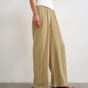 Pantalon large en jersey froissé Topshop kaki