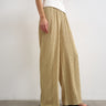 Pantalon large en jersey froissé Topshop kaki