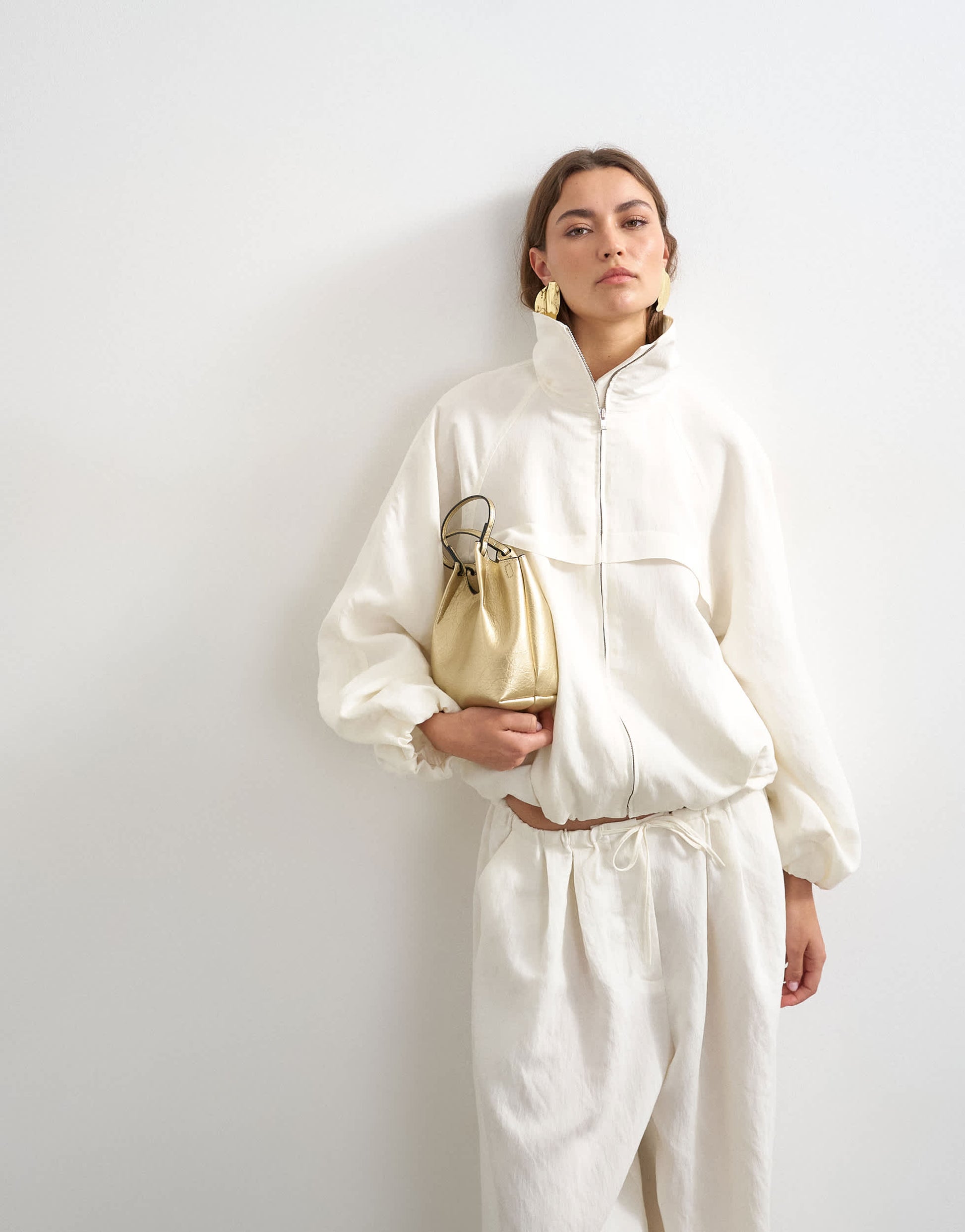 Topshop co ord modal jacket in ecru