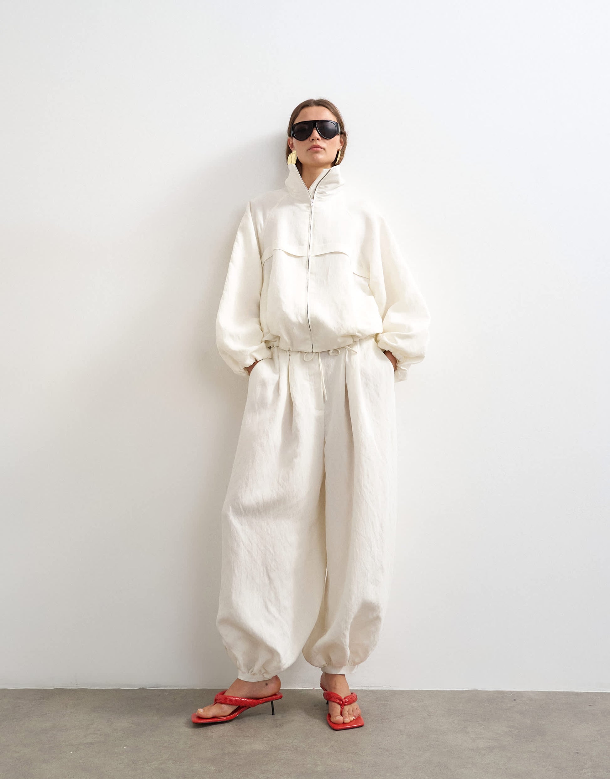 Topshop co ord modal jacket in ecru
