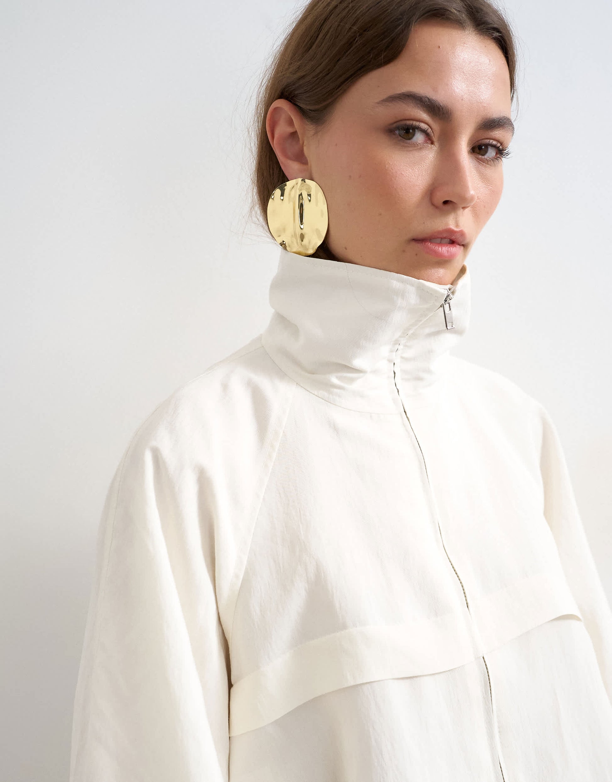 Topshop co ord modal jacket in ecru