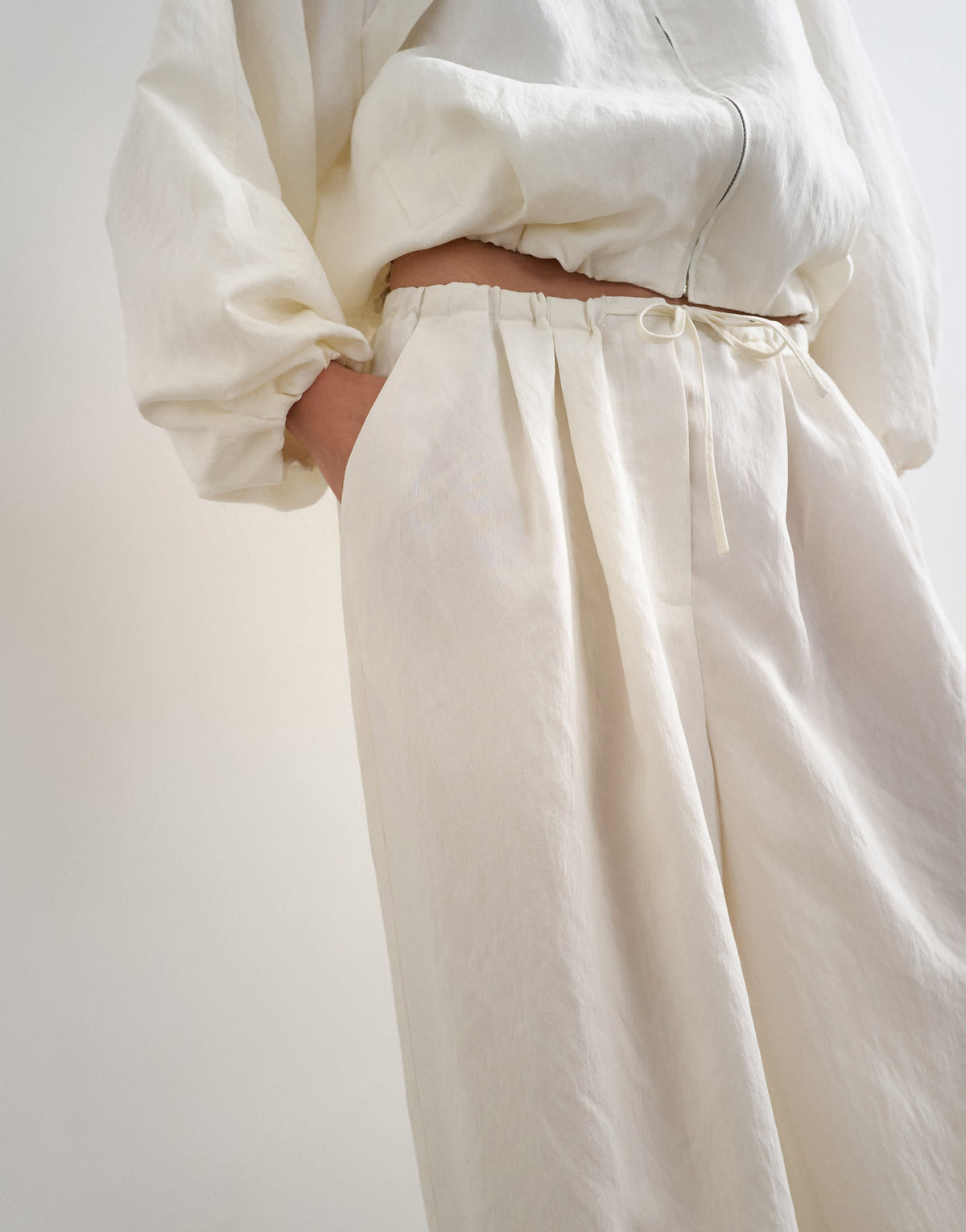 Topshop co ord modal balloon trouser in ecru