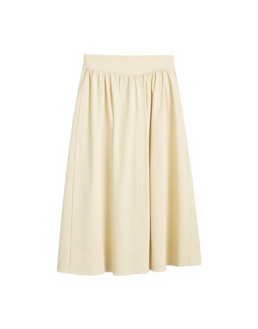 Topshop drop waist saloon maxi skirt in cream