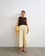 Topshop drop waist saloon maxi skirt in cream