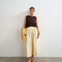 Topshop drop waist saloon maxi skirt in cream